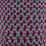 قیطان گیس‌باف آبی اناری نمای کلی بافته