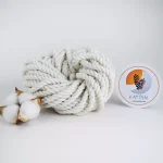 نخ مکرومه کتان تابیده 4میل شیری