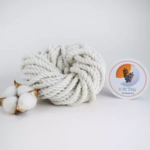 نخ مکرومه کتان تابیده 4میل شیری